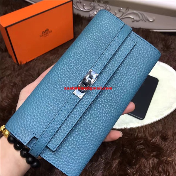 Hermes Dogon Wallet Togo Leather H001 Blue Replica Sale Online With Cheap  Price