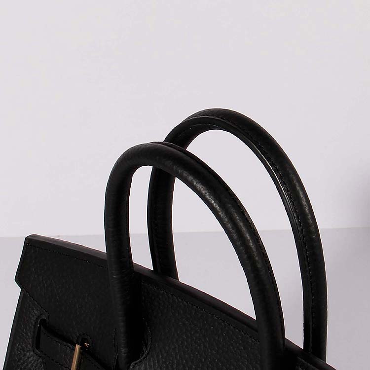 Hermes 30cm Birkin Bag Togo Leather with Strap Black Gold