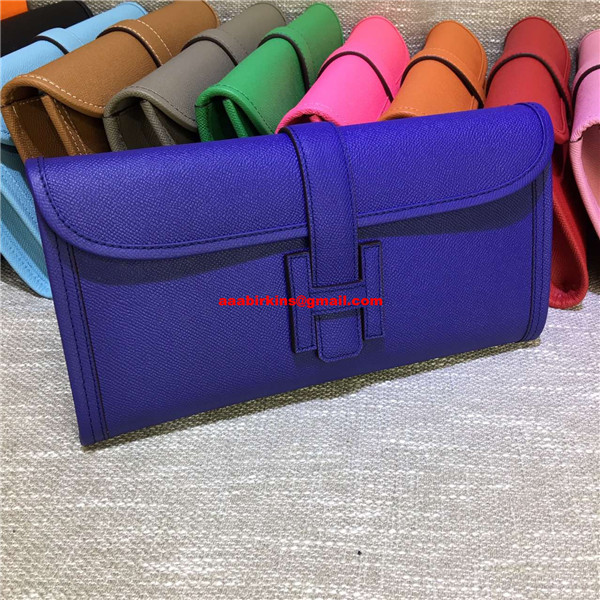 Hermes Jige Clutch Electric Blue 29cm NIB – Boutique Patina